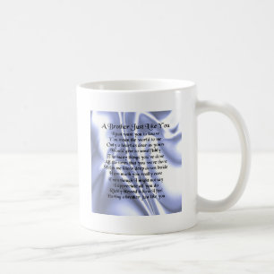 Broderdikt - blåttsilke kaffemugg