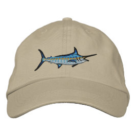 Broderi för Marlin för sportfiskeblått Broderad Keps