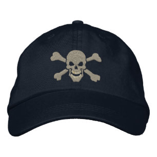 Broderi för skalle för klassikerpiratCrossbones Broderad Keps