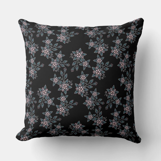 Broderi med pärlor kudde (Framsida)