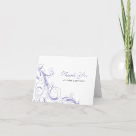 Broderi Virvel Lavendel Tack Kort