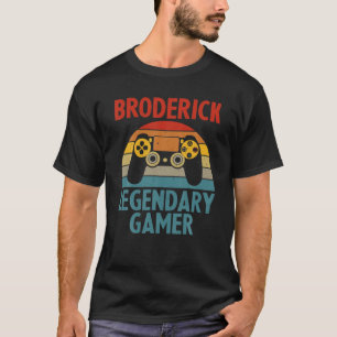 BRODERICK Gift Namn Personlig Funny Gaming Geek T Shirt
