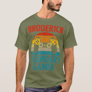 BRODERICK Gift Namn Personlig Funny Gaming T Shirt