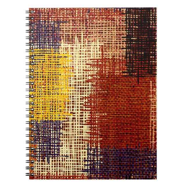 Broderideg, färgad linjer, Bhemian stil Anteckningsbok (Framsidan)