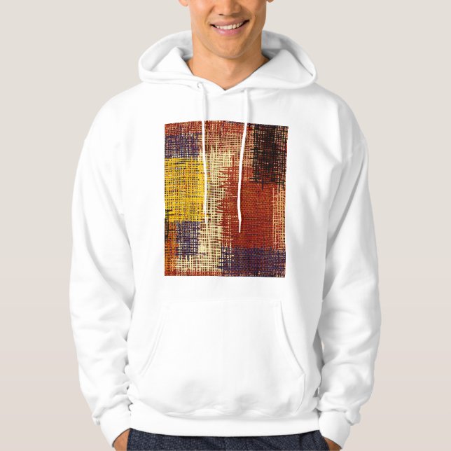 Broderideg, färgad linjer, Bhemian stil Hoodie (Framsida)