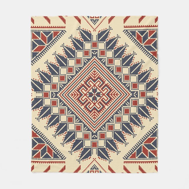 Broderie palestinienne traditionnelle fleecefilt (Framsidan)