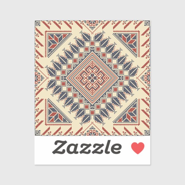 Broderie palestinienne traditionnelle klistermärken (Ark)