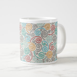 Broderier i finare idisslade papprare jumbo mugg