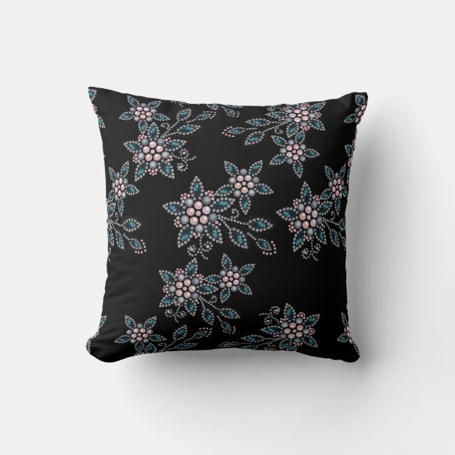 Broderier med pärlor kudde (Framsida)