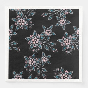 Broderier med pärlor och pärlor. pappersservett