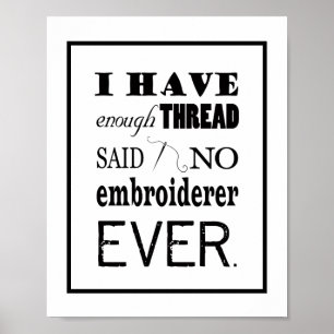 Broderier som inte har tillräckligt med trådschass poster