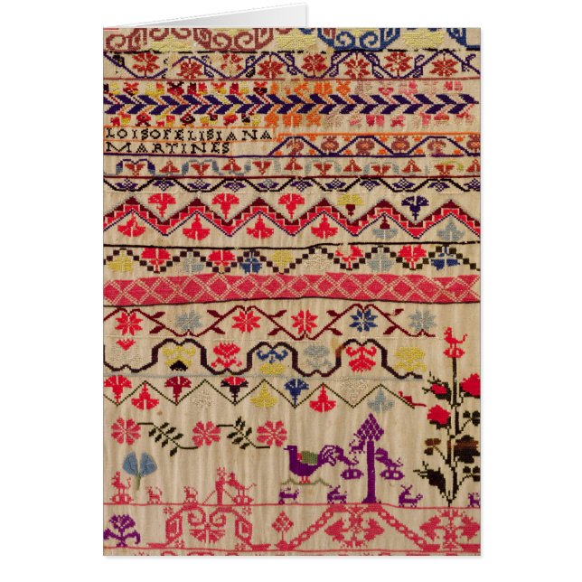 Broderimärkduk Hälsningskort (Framsidan)