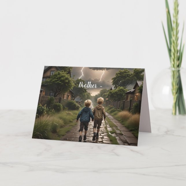 BRODERKORT FÖR ANYT TACK KORT (Framsida)