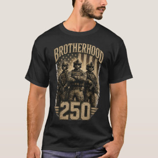 Broderlighet 250 Amerikansk Militär Patriotisk T Shirt