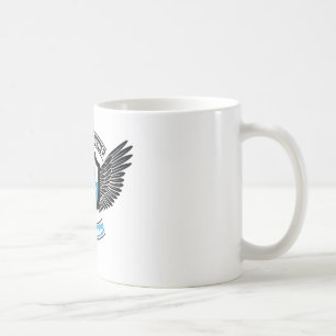 Broderligt beställa av blåttfalken, blåttfalk kaffemugg