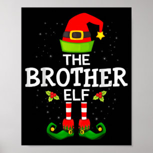 Brodern Alv julen familjen matchande pyjamas Poster