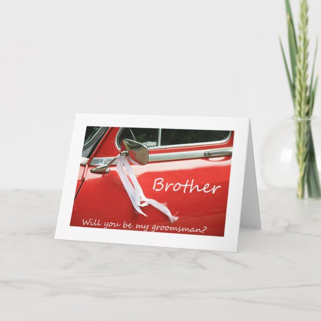 Brodern   Please är min Groomsman - inbjudan (Framsida)