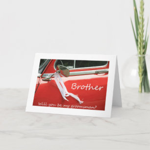 Brodern   Please är min Groomsman - inbjudan