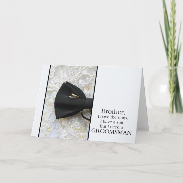 Brodern   Please är min Groomsman - inbjudan (Framsida)