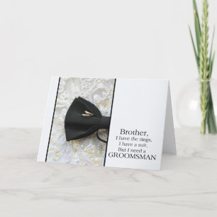 Brodern   Please är min Groomsman - inbjudan