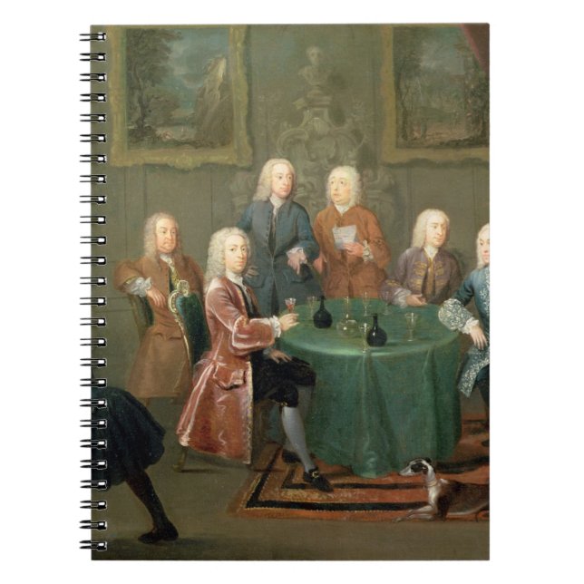 Bröderna Clarke med andra gentlemän som tar Wi Anteckningsbok Med Spiral (Framsidan)