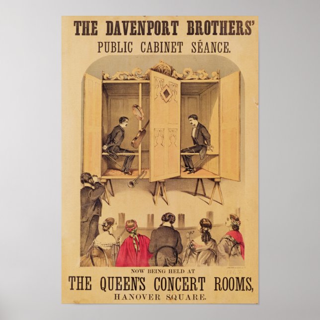 Bröderna Davenport, poster till Seance, 1865 (Framsidan)