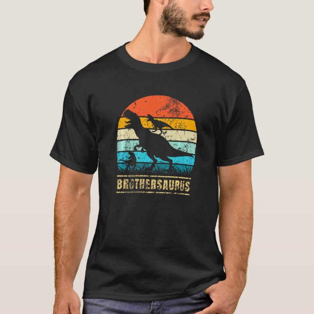 Bröderna Saurus rex Bror Saurus Dinosaurie T Shirt (Framsida)