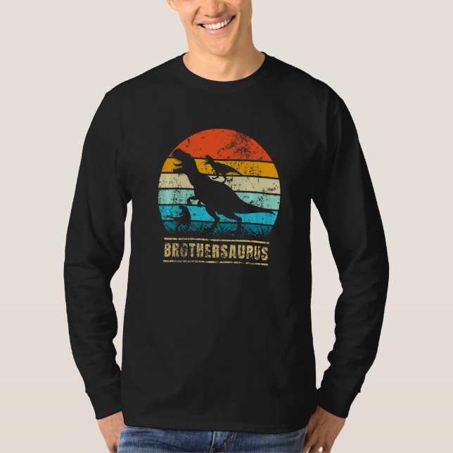 Bröderna Saurus rex Bror Saurus Dinosaurie T Shirt (Framsida)