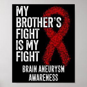 Broderns kamp är min kamp Brain Aneurysm Awarene Poster