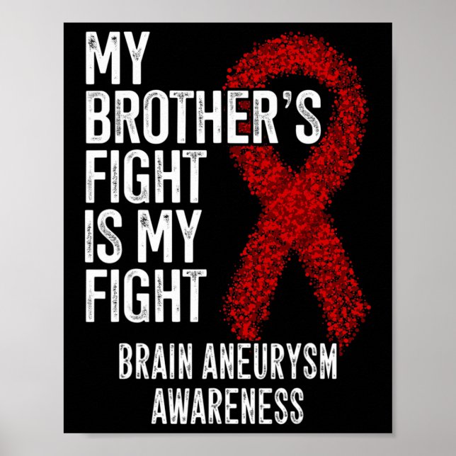 Broderns kamp är min kamp Brain Aneurysm Awarene Poster (Framsidan)