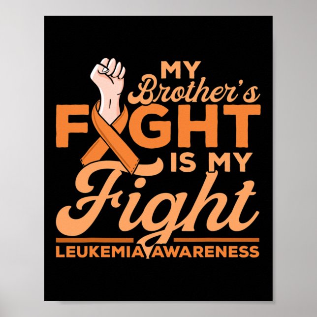 Broderns kamp är min kamp mot leukemi Medvetenhet  Poster (Framsidan)