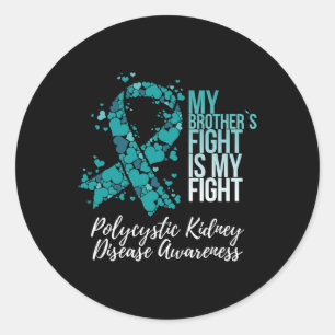 Broderns kamp Polycystic Nidney Disease PKD Awar Runt Klistermärke