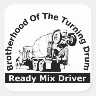 Broderskap för vändtrumman fyrkantigt klistermärke