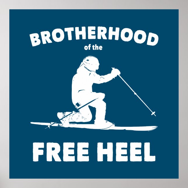 Broderskap i Free Heel Telemark Skiing Poster (Framsidan)