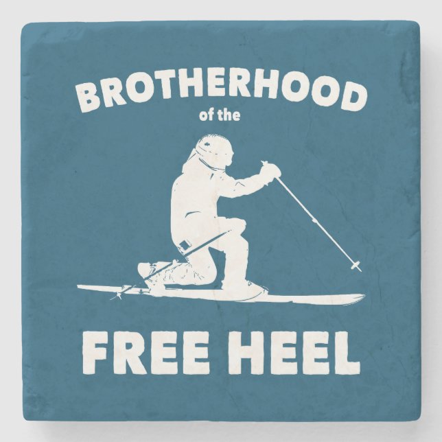Broderskap i Free Heel Telemark Skiing Stenunderlägg (Framsidan)