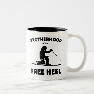 Broderskap i Free Heel Telemark Skiing Två-Tonad Mugg
