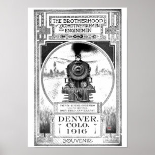 Broderskap i Locomotive Firemen and Enginemen Po Poster