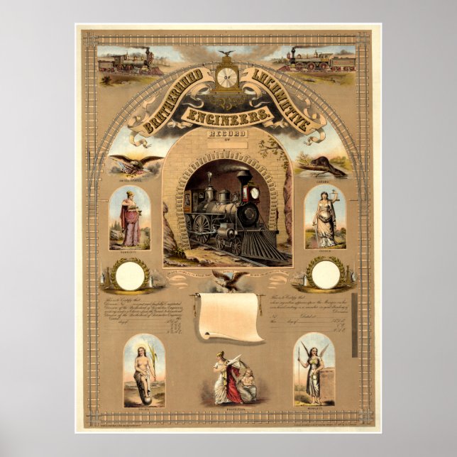 Broderskap i Locomotive Ingenjör Poster (Framsidan)