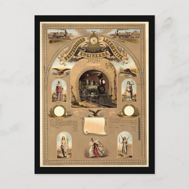 Broderskap i Locomotive Ingenjör Vykort (Framsida)