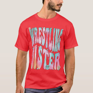 Brodert wrestling syster Groovy wrestling syster v T Shirt