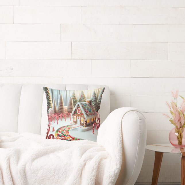 Brödhus med Polkagrisar Kudde (Soffa)