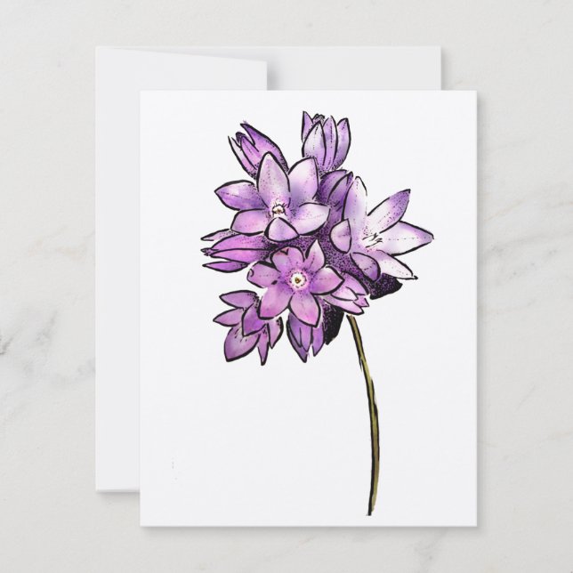 Brodiaea Flower Kort (Framsida)