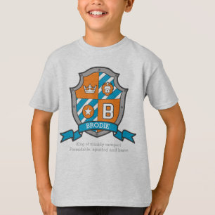 Brodie boys B namn och dyrkestrålsköld Tee
