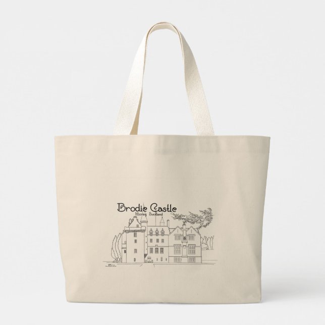 Brodie Castle, Moray, Skottland Toteväska Jumbo Tygkasse (Baksida)