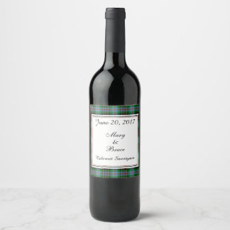 Brodie Hunting Scottish Bröllop Vin etikett