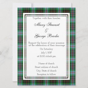 Brodie Hunting Scottish Wedding bjudande Inbjudningar