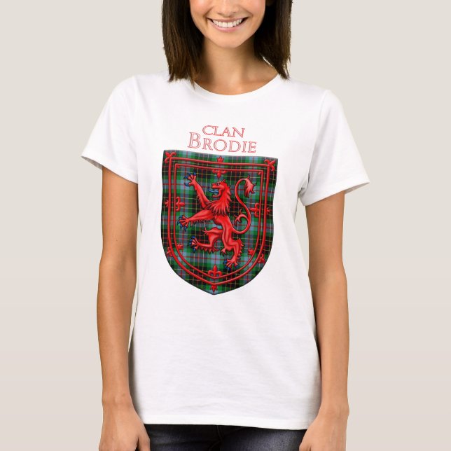 Brodie Hunting Tartan Scottish Plaid T Shirt (Framsida)