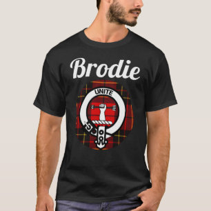 Brodie Klan Scottish Namn Jackar av Arm Tartan T Shirt