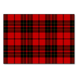Brodie klan tartan röd rödspätta bordsnummer