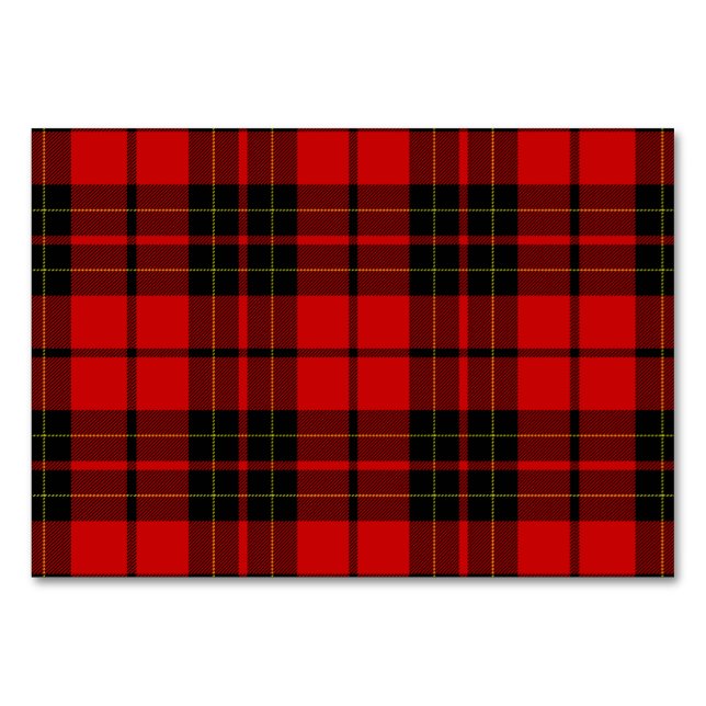Brodie klan tartan röd rödspätta bordsnummer (Framsidan)